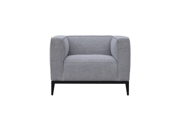 Soho Concept Langham Lounge Armchair - Stylish Steel Frame With Bronze Seat, Durable Upholstery & 10-year Guarantee Grey  Soho-concept-dining-chair-13371