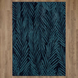 Karastan Rugs Foundation by Stacy Garcia Home Calisto Machine Woven Polyester Area Rug Ocean 9' 6" x 12' 11"