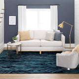 Karastan Rugs Foundation by Stacy Garcia Home Calisto Machine Woven Polyester Area Rug Ocean 8' x 11'