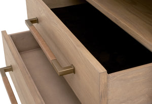 Essentials For Living Cambria 2-drawer Nightstand With Usb Ports - Elegant Oak & Marble Design For Modern Bedrooms Natural Oak,Bianco Marble,Aged Brass Solid Oak Wiid,Oak Veneer,Solid Marble,Mdf,Stainless Steel 5250.Nat-oak/Bia