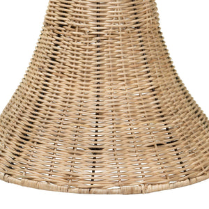 Bali & Pari Camille Handcrafted Rattan Floor Lamp Boho Coastal Woven Shade Accent