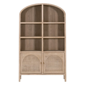 Cane Storage Bookcase Smoke Gray Oak, Smoke Gray Cane 8093.SGRY-OAK/CN Essentials for Living