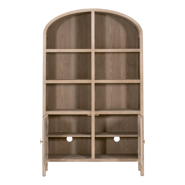 Cane Storage Bookcase Smoke Gray Oak, Smoke Gray Cane 8093.SGRY-OAK/CN Essentials for Living