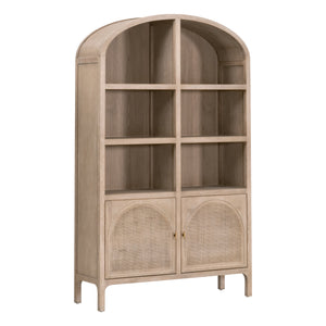 Cane Storage Bookcase Smoke Gray Oak, Smoke Gray Cane 8093.SGRY-OAK/CN Essentials for Living