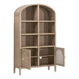 Cane Storage Bookcase Smoke Gray Oak, Smoke Gray Cane 8093.SGRY-OAK/CN Essentials for Living