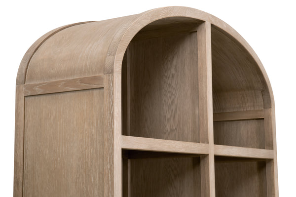 Cane Storage Bookcase Smoke Gray Oak, Smoke Gray Cane 8093.SGRY-OAK/CN Essentials for Living