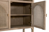 Cane Storage Bookcase Smoke Gray Oak, Smoke Gray Cane 8093.SGRY-OAK/CN Essentials for Living