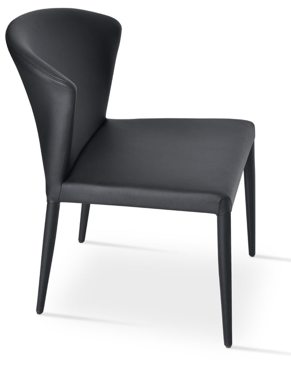 Soho Concept Capri Stylish Full Upholstered Stackable Dining Chair - Limited Stock, 5-year Guarantee, Black Elegance Black  Soho-concept-dining-chair-01778