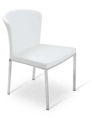 Soho Concept Capri Metal Dining Chair In White Boucle - Durable Camira Fabric, Chrome Finish, 10-year Guarantee Chrome,White  Soho-concept-dining-chair-01679