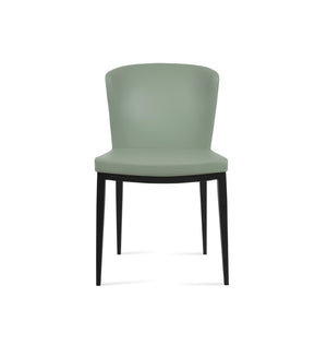 Soho Concept Capri Mw Dining Chair - Stylish White Boucle Fabric With Walnut & Turquoise, 10-year Guarantee! Black  Soho-concept-dining-chair-01727