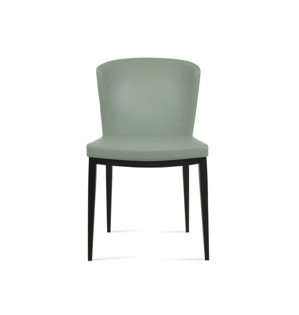 Soho Concept Capri Mw Dining Chair - Stylish White Boucle Fabric With Walnut & Turquoise, 10-year Guarantee! Black  Soho-concept-dining-chair-01727