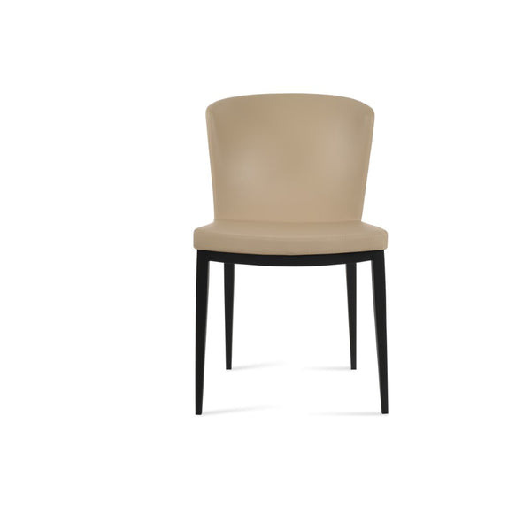 Soho Concept Capri Mw Dining Chair - Stylish White Boucle Fabric With Walnut & Turquoise, 10-year Guarantee! Black  Soho-concept-dining-chair-01728