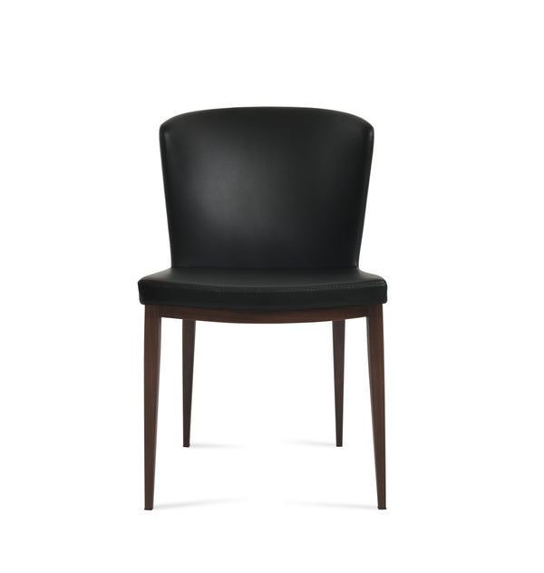 Soho Concept Capri Mw Dining Chair - Stylish White Boucle Fabric With Walnut & Turquoise, 10-year Guarantee! Walnut,Black  Soho-concept-dining-chair-01730