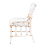 Essentials for Living Caprice Dining Chair, Set of 2 3636DC.SWHTNAT/BLCH Snow White Rattan, Blanche, Natural Binding