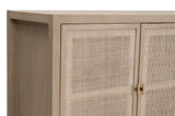 Essentials for Living Carina Media Sideboard Smoke Gray Oak, Smoke Gray Cane