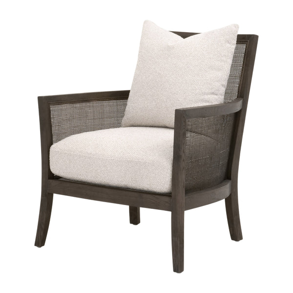 Essentials For Living Caris Club Chair - Timeless Modern Design With Comfort, Rattan Accents, And Easy-care Upholstery Livesmart Gellar,Linen,Matte Brown Oak & Cane Rattan,Solid Oak Wood,Plywood 6646.Lglin/Mbo