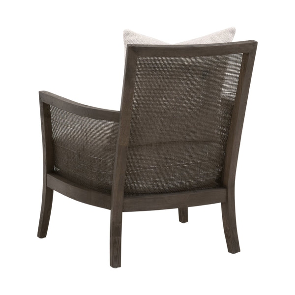 Essentials For Living Caris Club Chair - Timeless Modern Design With Comfort, Rattan Accents, And Easy-care Upholstery Livesmart Gellar,Linen,Matte Brown Oak & Cane Rattan,Solid Oak Wood,Plywood 6646.Lglin/Mbo