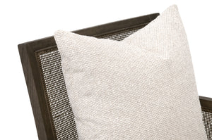 Essentials For Living Caris Club Chair - Timeless Modern Design With Comfort, Rattan Accents, And Easy-care Upholstery Livesmart Gellar,Linen,Matte Brown Oak & Cane Rattan,Solid Oak Wood,Plywood 6646.Lglin/Mbo