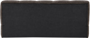 Meridian Furniture Carlin Queen Platform Bed Chenille Upholstered Channel Tufted Contemporary Bedroom Frame Brown CarlinBrown-Q