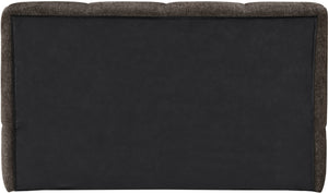 Meridian Furniture Carlin Channel Tufted Twin Bed Chenille Upholstered Frame for Modern Contemporary Bedrooms Brown CarlinBrown-T