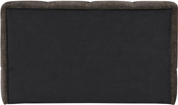Meridian Furniture Carlin Channel Tufted Twin Bed Chenille Upholstered Frame for Modern Contemporary Bedrooms Brown CarlinBrown-T