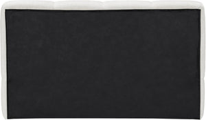 Meridian Furniture Carlin Channel Tufted Twin Bed Chenille Upholstered Frame for Modern Contemporary Bedrooms Cream CarlinCream-T
