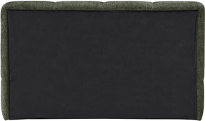 Meridian Furniture Carlin Channel Tufted Twin Bed Chenille Upholstered Frame for Modern Contemporary Bedrooms Olive CarlinOlive-T