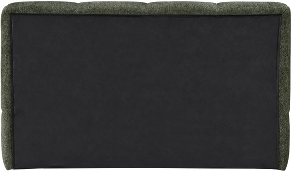 Meridian Furniture Carlin Channel Tufted Twin Bed Chenille Upholstered Frame for Modern Contemporary Bedrooms Olive CarlinOlive-T