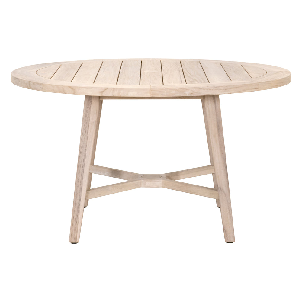 Essentials for Living Carmel Outdoor 54" Round Dining Table 6825-RD.GT Gray Teak