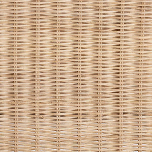 Bali & Pari Carole Handwoven Rattan Kitchen Cart Two Tier Wicker Storage on Casters