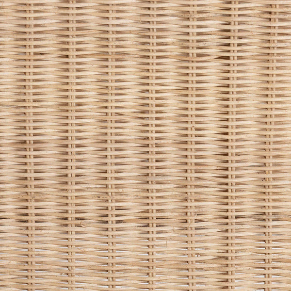 Bali & Pari Carole Handwoven Rattan Kitchen Cart Two Tier Wicker Storage on Casters