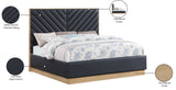 Casa Black Vegan Leather King Bed CasaBlack-K Meridian Furniture