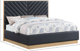 Casa Black Vegan Leather King Bed CasaBlack-K Meridian Furniture