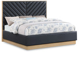 Casa Black Vegan Leather King Bed CasaBlack-K Meridian Furniture