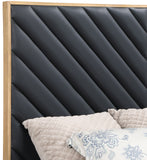 Casa Black Vegan Leather King Bed CasaBlack-K Meridian Furniture