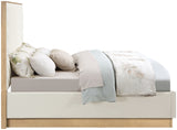 Casa Cream Vegan Leather King Bed CasaCream-K Meridian Furniture