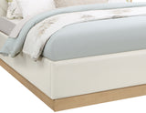 Casa Cream Vegan Leather King Bed CasaCream-K Meridian Furniture