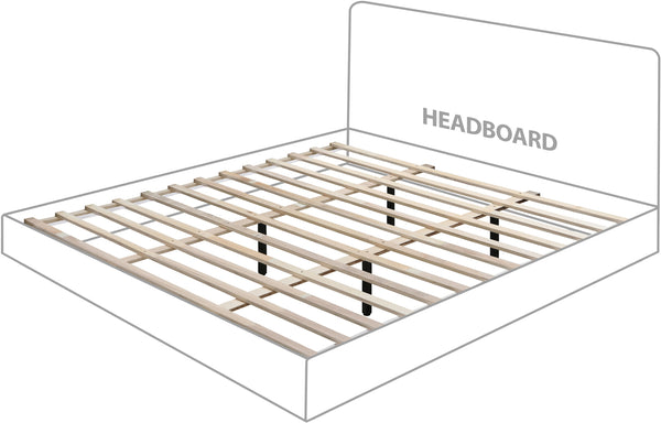 Casa Cream Vegan Leather King Bed CasaCream-K Meridian Furniture
