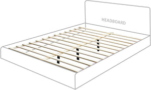 Casa Cream Vegan Leather Queen Bed CasaCream-Q Meridian Furniture