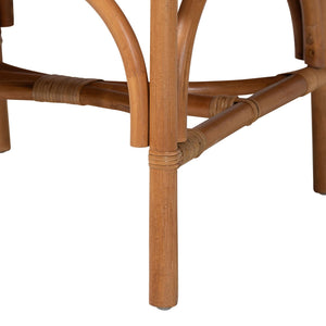 Bali & Pari Cedric Handcrafted Rattan Wingback Dining Chairs Bohemian Set of 2