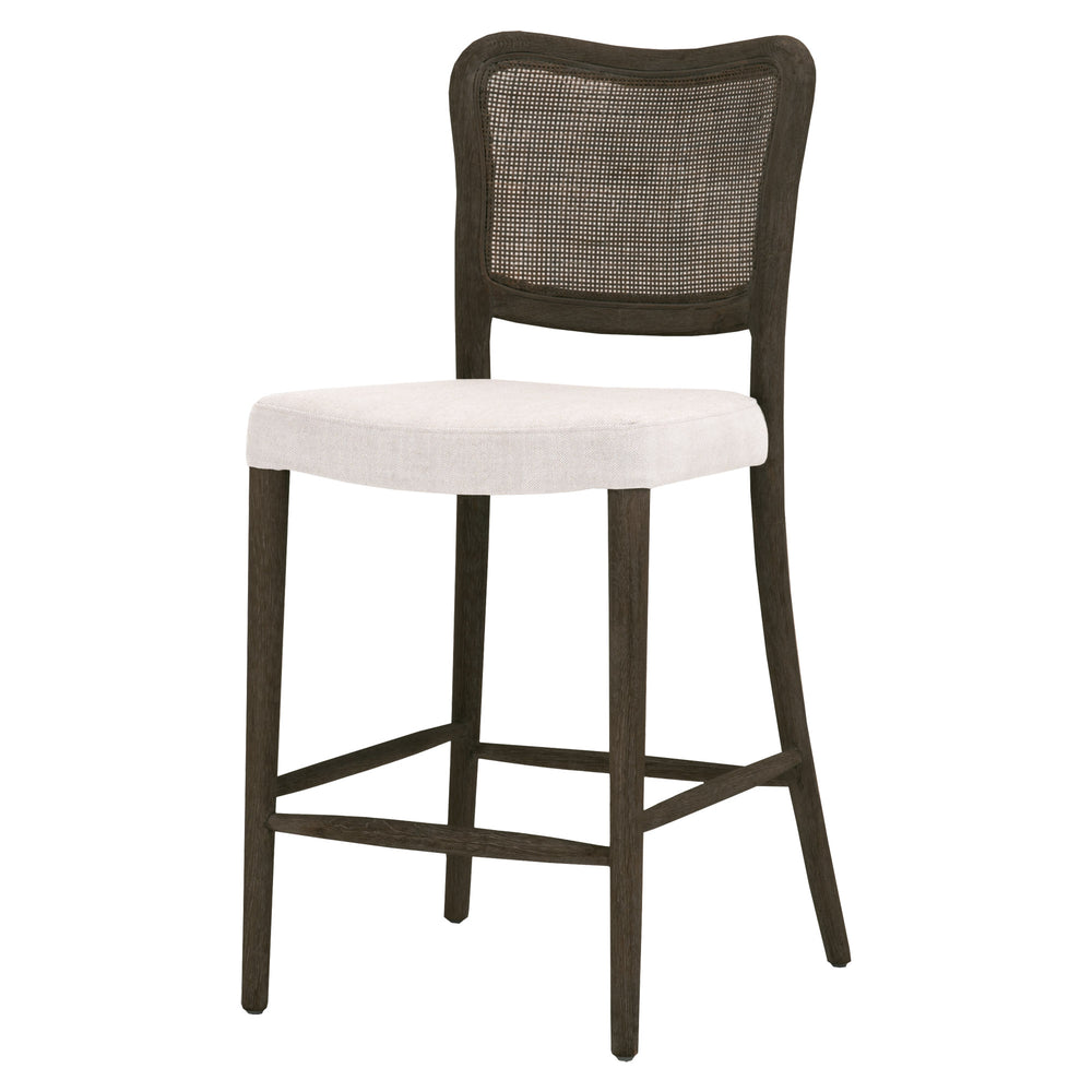 Essentials for Living Cela Counter Stool 6661CS.BISQ/MBO Bisque, Matte Brown Oak, Matte Brown Cane