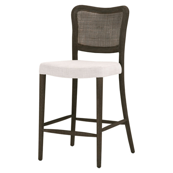Essentials for Living Cela Counter Stool 6661CS.BISQ/MBO Bisque, Matte Brown Oak, Matte Brown Cane