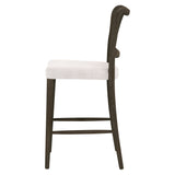 Essentials for Living Cela Counter Stool 6661CS.BISQ/MBO Bisque, Matte Brown Oak, Matte Brown Cane