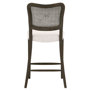 Essentials for Living Cela Counter Stool 6661CS.BISQ/MBO Bisque, Matte Brown Oak, Matte Brown Cane