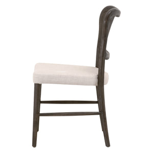 Essentials for Living Cela Dining Chair, Set of 2 6661.BISQ/MBO Bisque, Matte Brown Oak, Matte Brown Cane