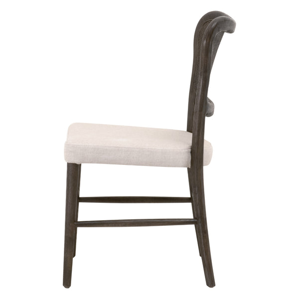 Essentials for Living Cela Dining Chair, Set of 2 6661.BISQ/MBO Bisque, Matte Brown Oak, Matte Brown Cane