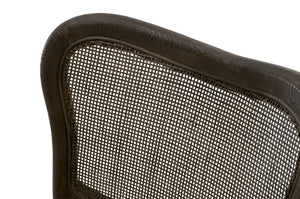 Essentials for Living Cela Dining Chair, Set of 2 6661.BISQ/MBO Bisque, Matte Brown Oak, Matte Brown Cane