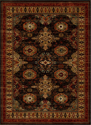 Karastan Rugs Spice Market Charlemont Machine Woven Polyester Traditional Area Rug Charcoal 9' 6" x 12' 11"