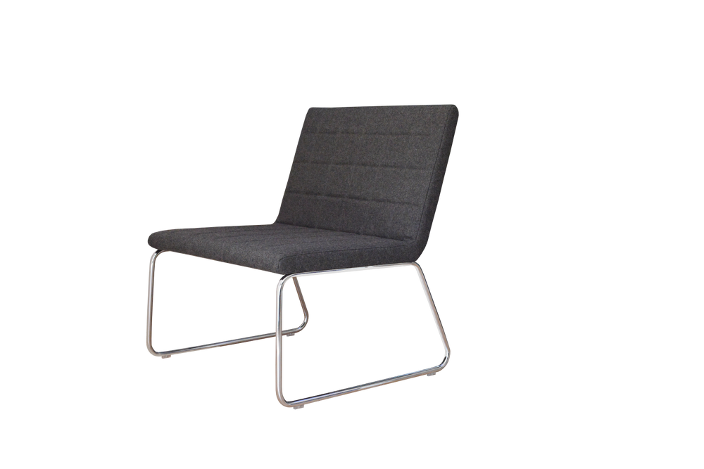Soho Concept Chelsea Chair - Modern Chrome Sled Base, Durable Camira Blazer Wool & Boucle Fabric, 10-year Warranty Chrome,Dark Grey  Soho-concept-dining-chair-12986