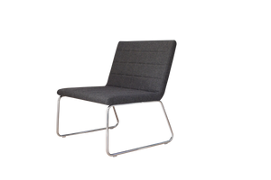 Soho Concept Chelsea Chair - Modern Chrome Sled Base, Durable Camira Blazer Wool & Boucle Fabric, 10-year Warranty Dark Grey  Soho-concept-dining-chair-12983